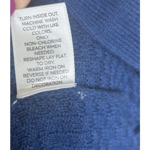Westport Women's Pullover Sweater "X" Sleeve Detail Blue Size 1X - Picture 8 of 8